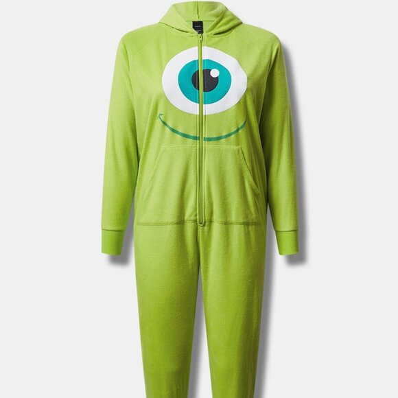 ❤️NWT VINTAGE TORRID PAJAMA - DISNEY MONSTERS INC. MIKE ONESIE PIXAR COSPLAY - Picture 9 of 11